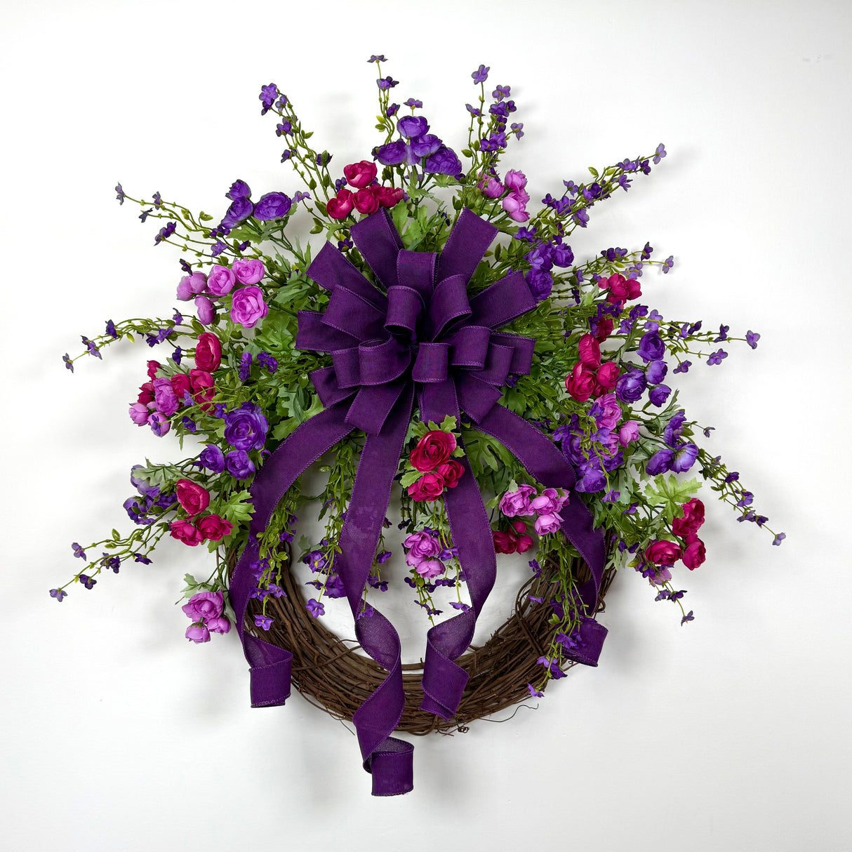 Purple Floral Wreath Kit