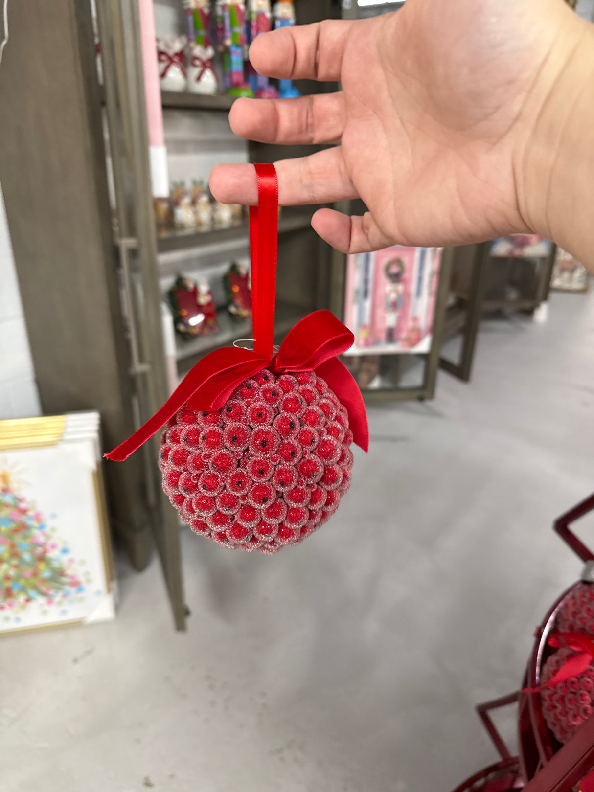 4.5" Iced Berry Ball Ornament