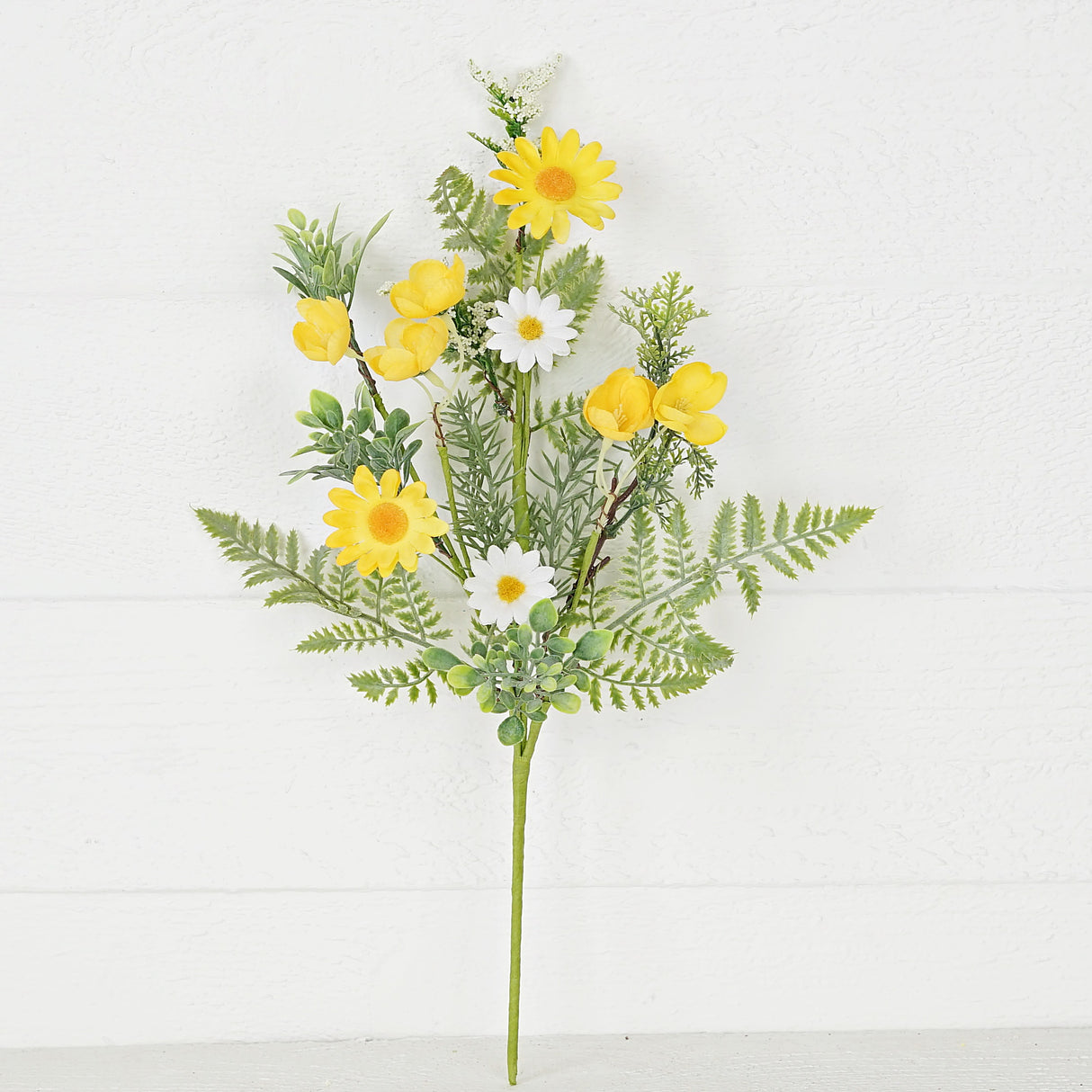 Yellow & White Daisy Fern Bush