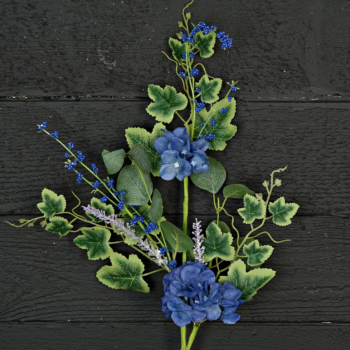 Blue Hydrangea Garden Spray (24")