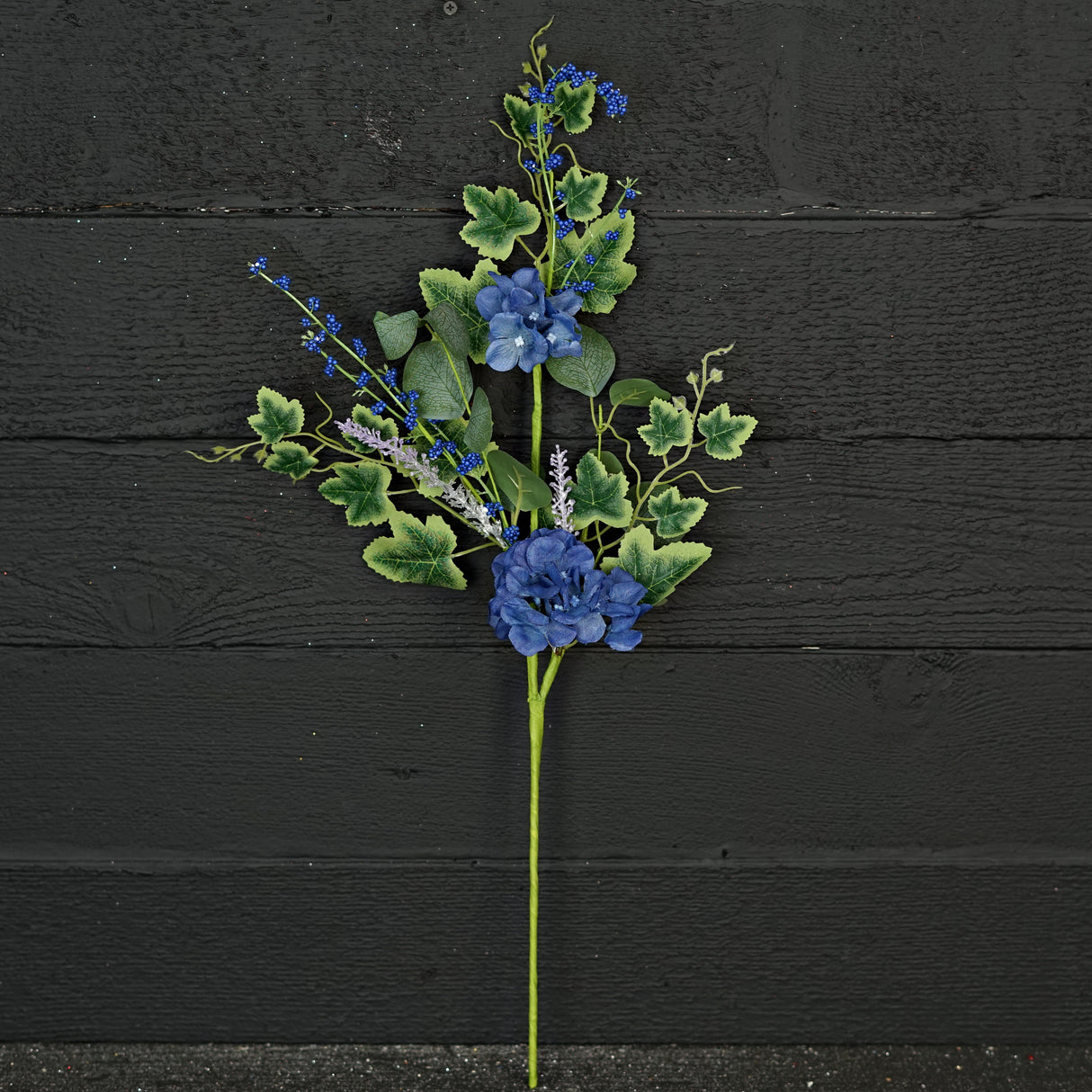 Blue Hydrangea Garden Spray (24")