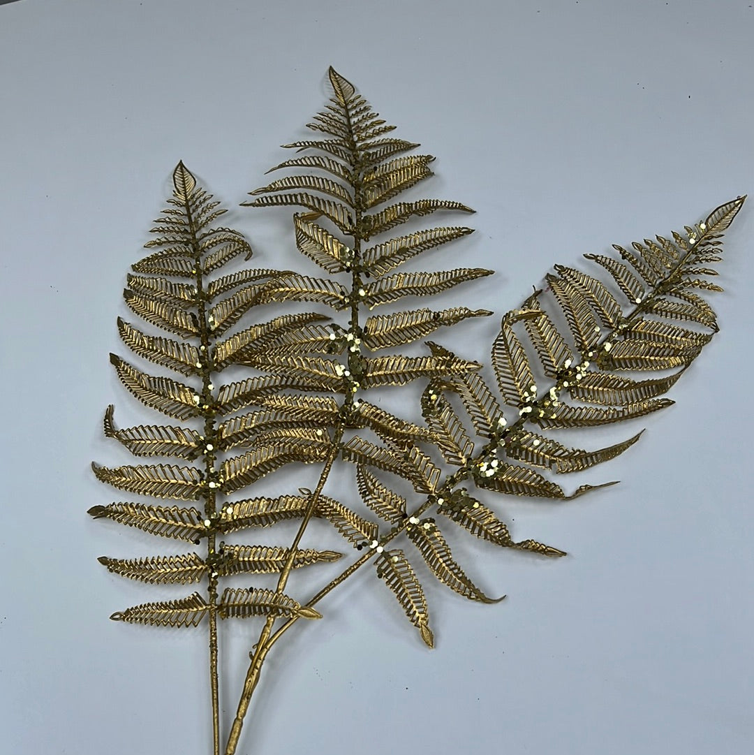 30In Metalic Leaves Stem