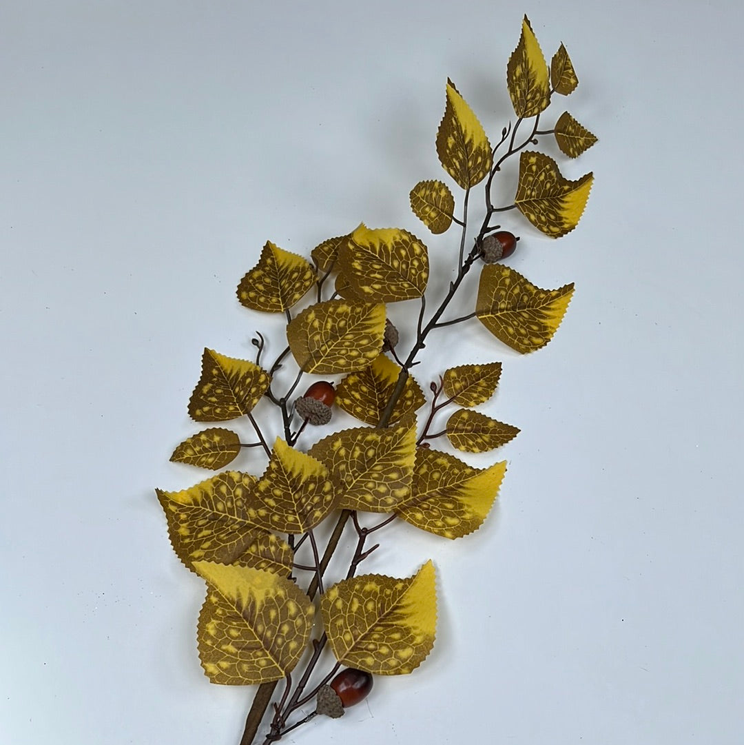 31" Fall Leaves Acorn Stem