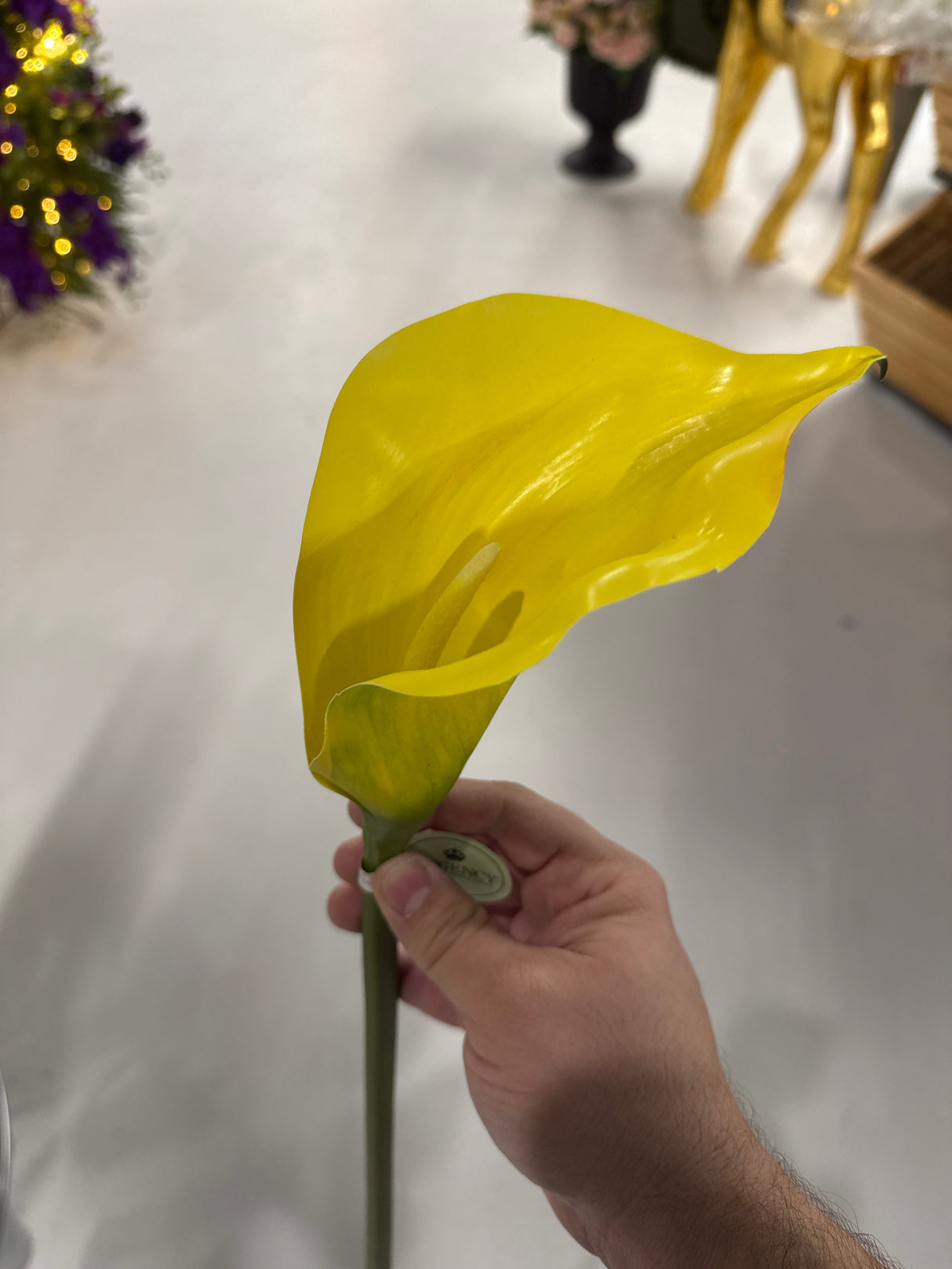 30" Calla Lily Stem (Yellow)