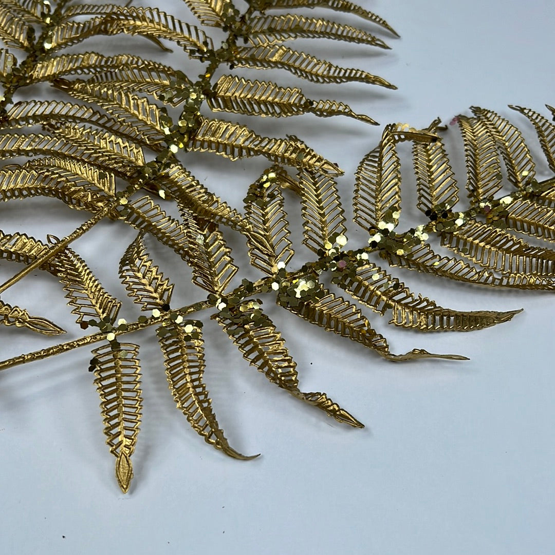 30In Metalic Leaves Stem