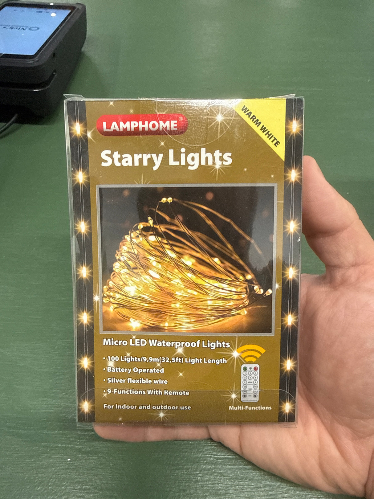 100LED Copper Lights, Multi Functions, Waterproof Battery Case (Warm White)