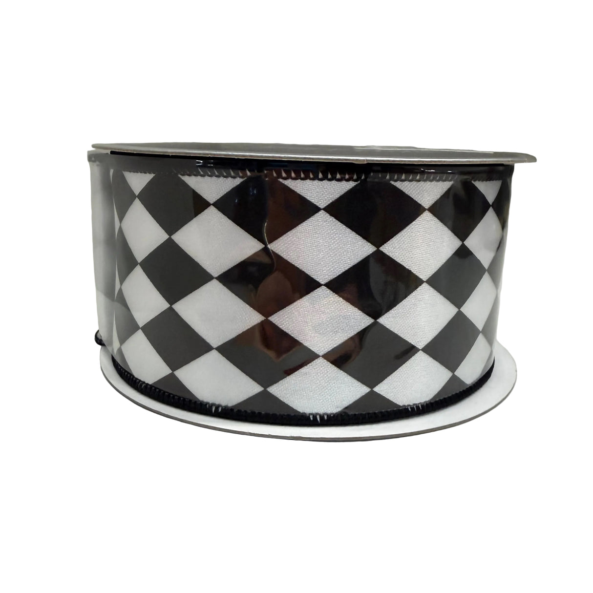 2.5"X10YD Jester Diamonds (Black/White) Farrisilk