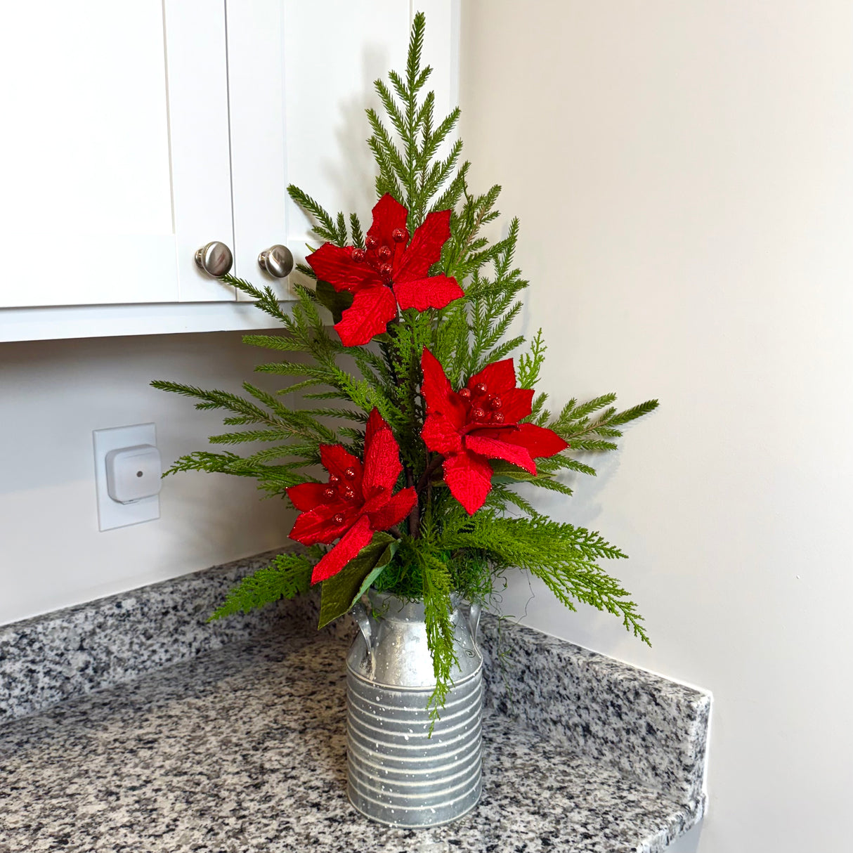 Poinsettia Milk Can Arrangement Kit