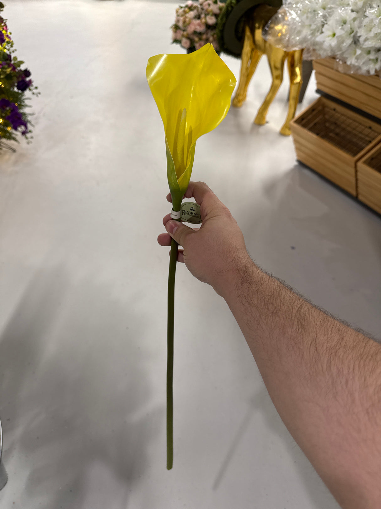 30" Calla Lily Stem (Yellow)