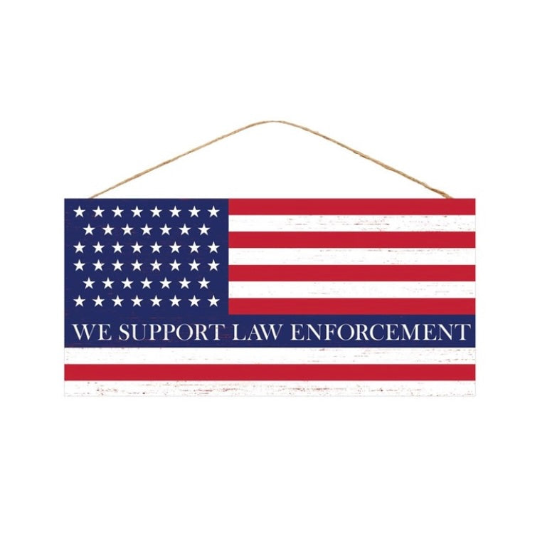 12.5"Lx6"H Support Law Enforcement Flag