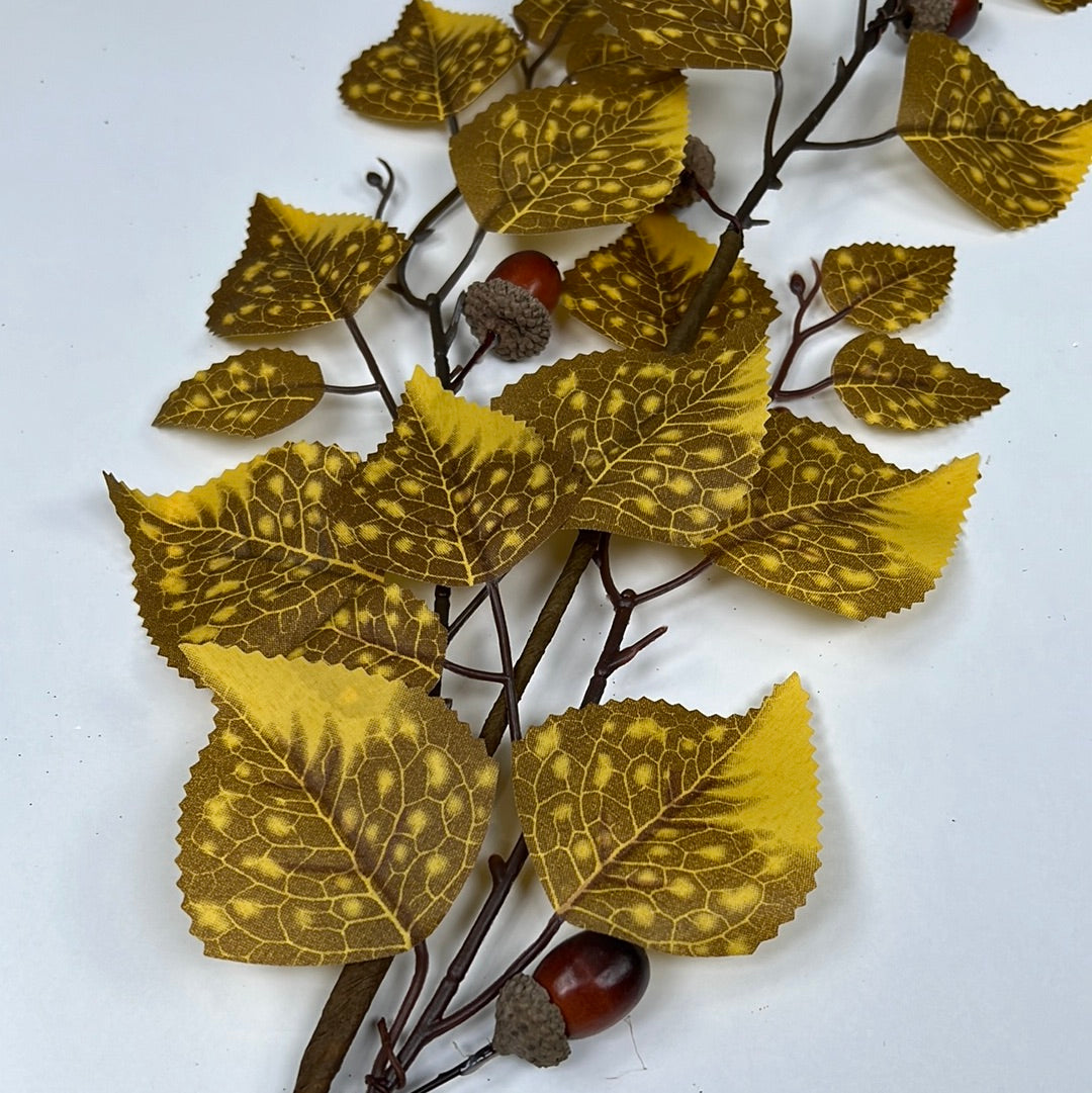 31" Fall Leaves Acorn Stem