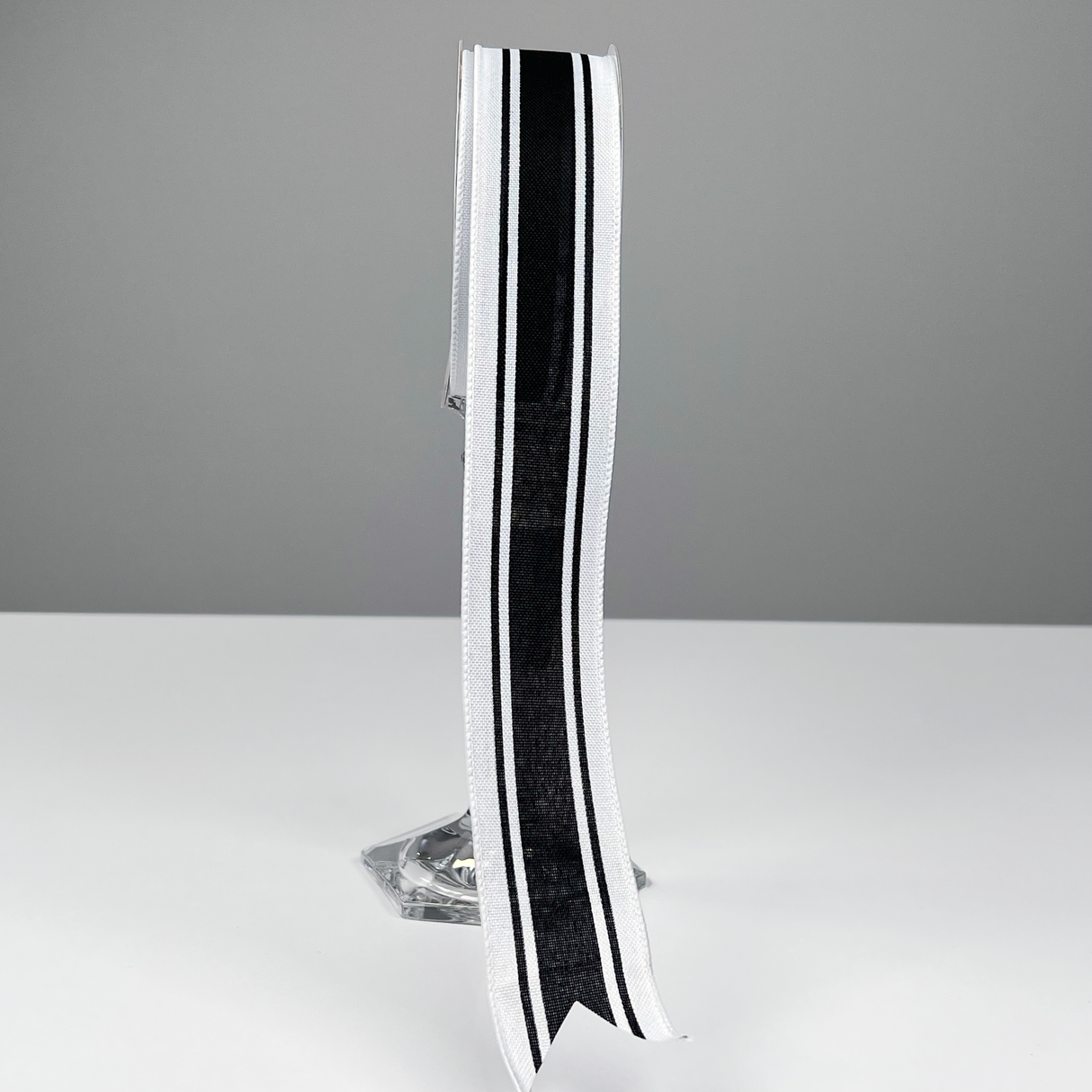 1.5"X10yd NSD Exclusive Black and White Farmhouse Stripe