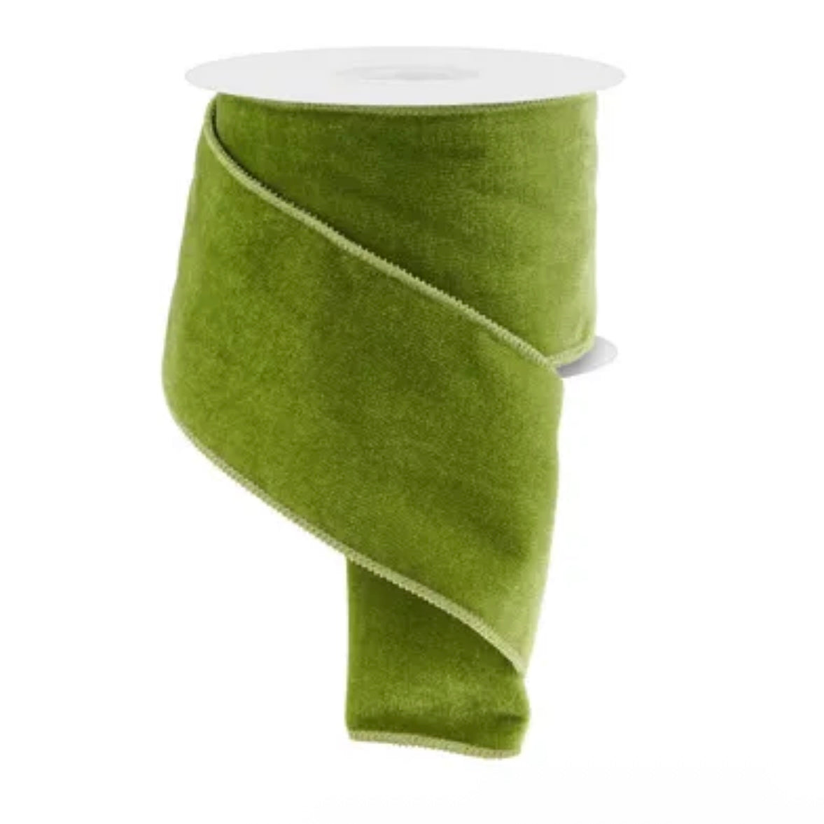 4" x 10yd Deluxe Velvet/Satin Backing (Moss Green)