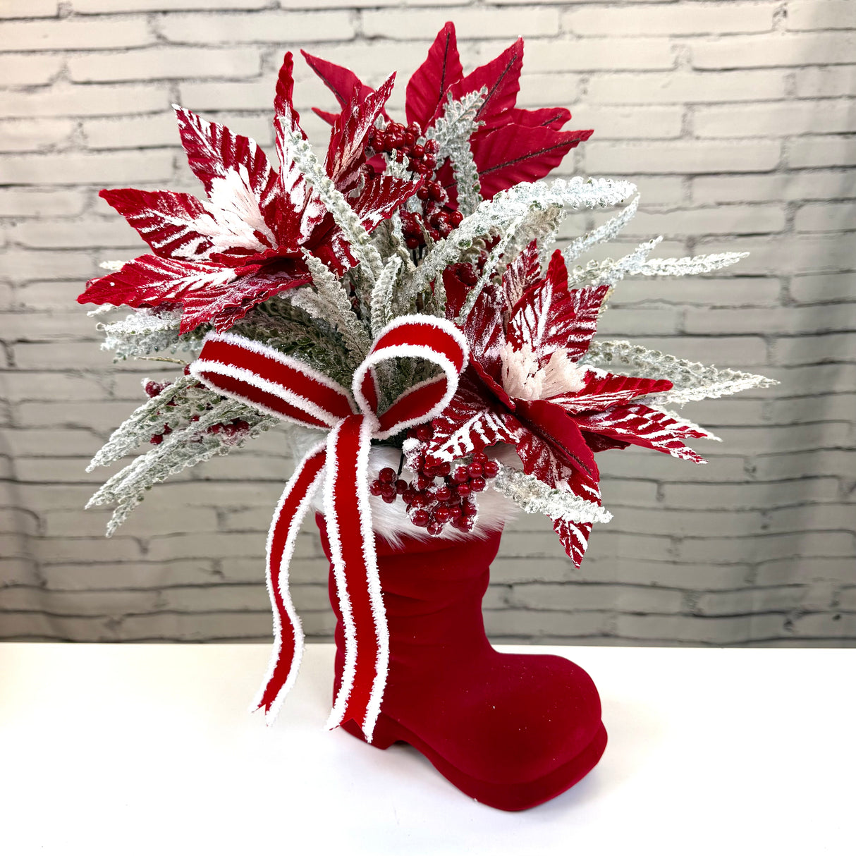 Poinsettia Santa Boot Kit