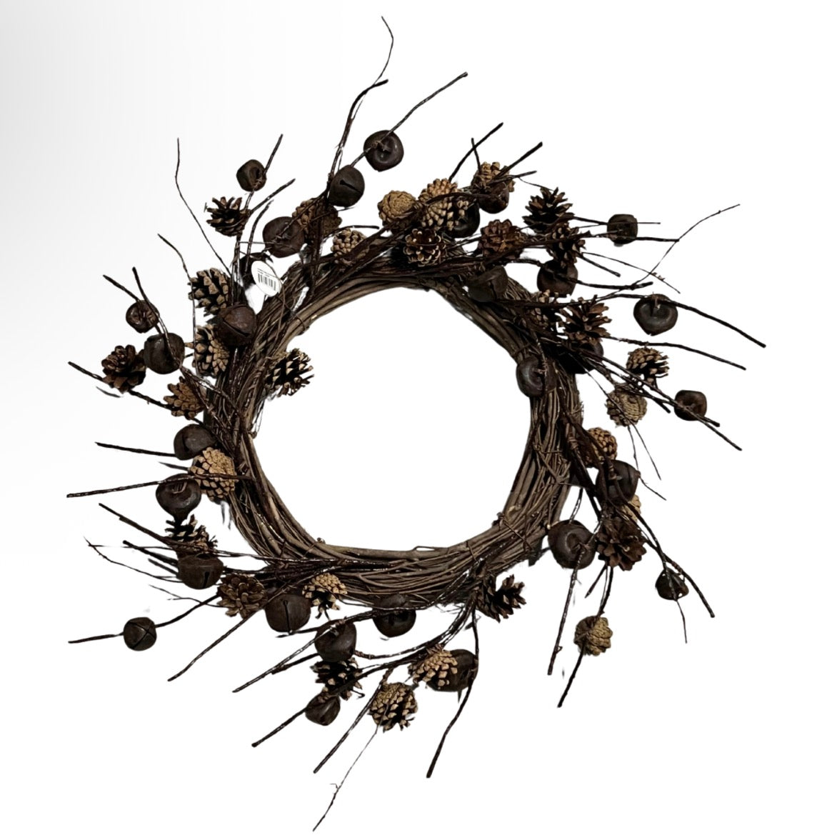 24"Rustic Bell/Cone Wreath