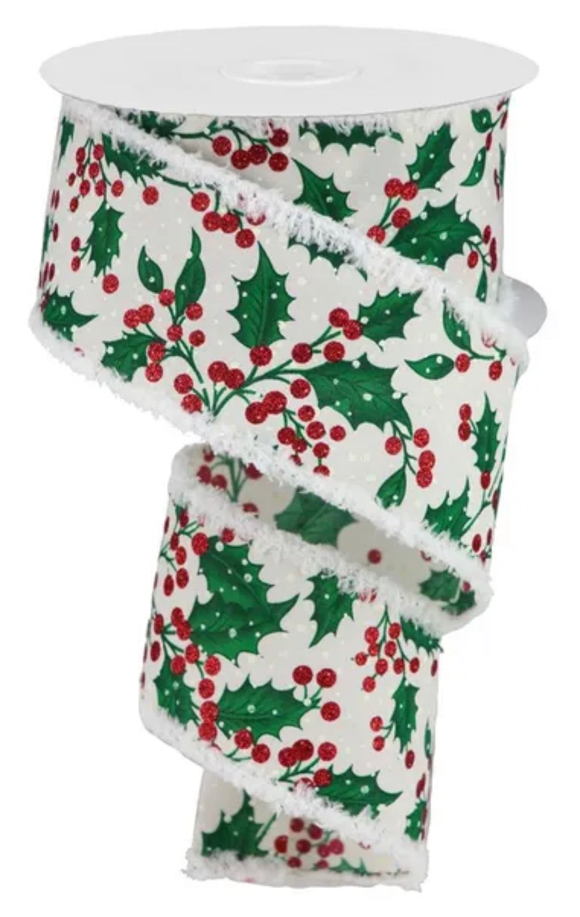 2.5"X10Yd Holly Leaves/Berries W/Drift