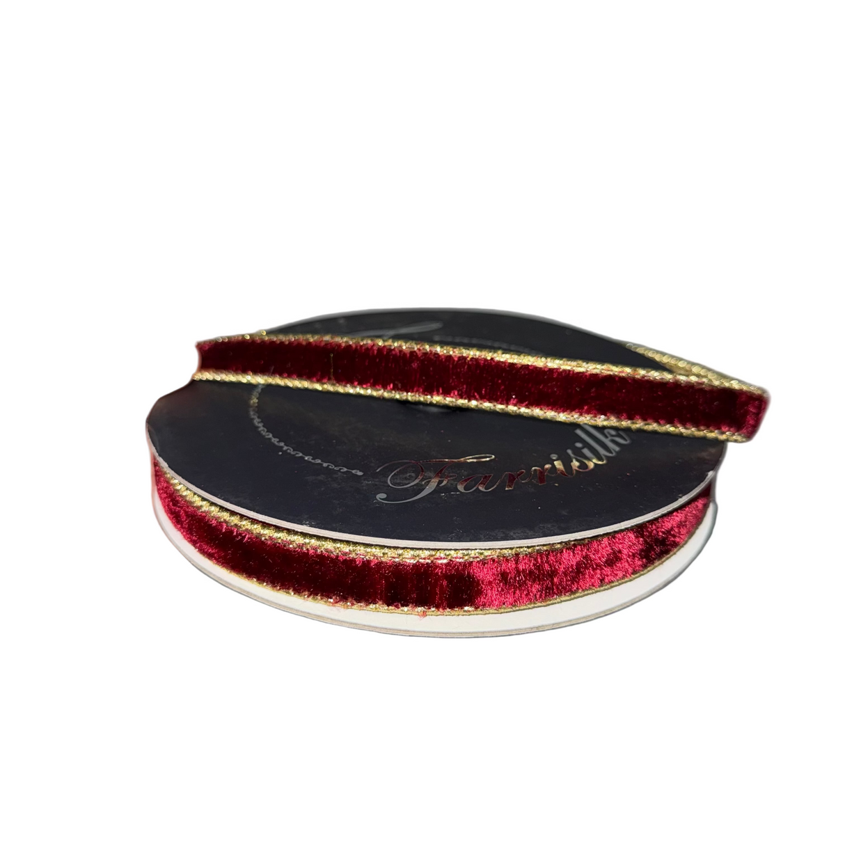 .75 X 10YD Flashy Velvet (Burgundy/Gold) Farrisilk