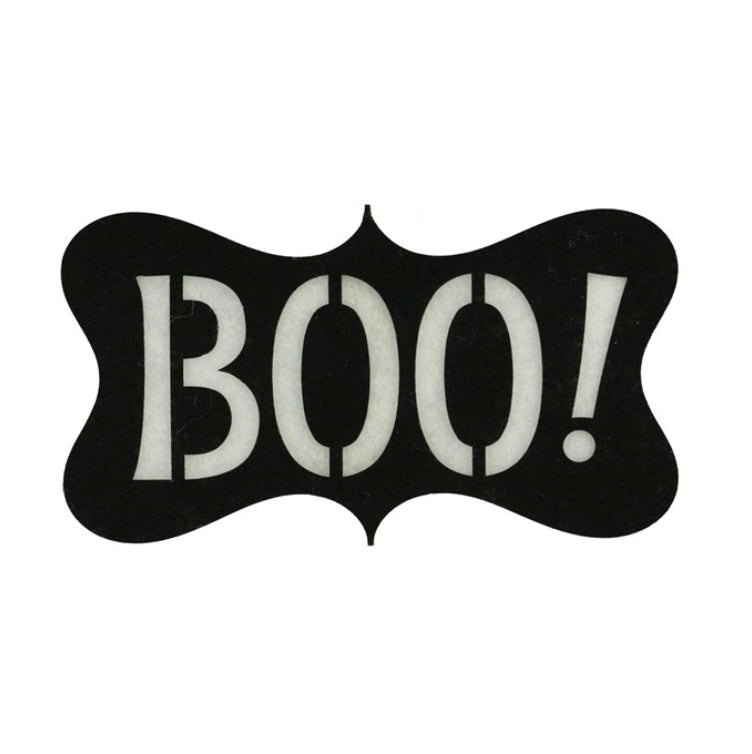 12"L x 6.75"H Felt Boo Sign