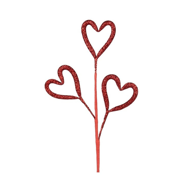 21"L Tubing Heart Spray