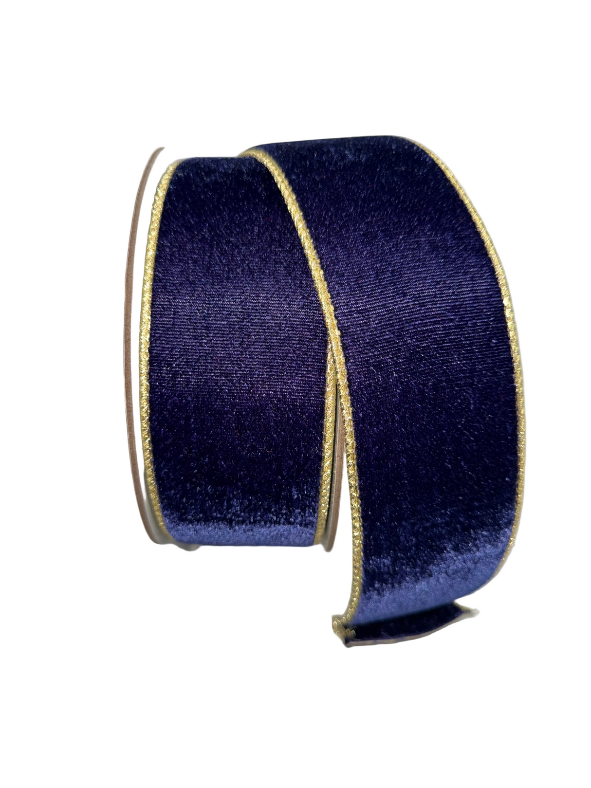 2.5"X10YD Flashy Velvet (Navy) Farrisilk