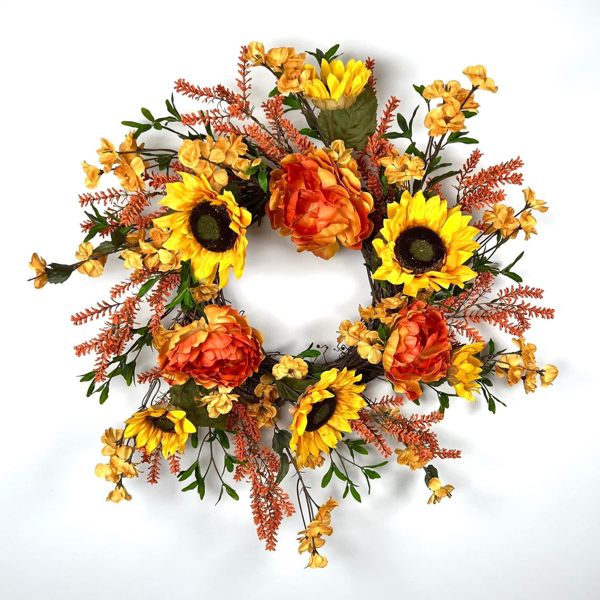 Full Floral Sunflower Wreath TUTORIAL ONLY