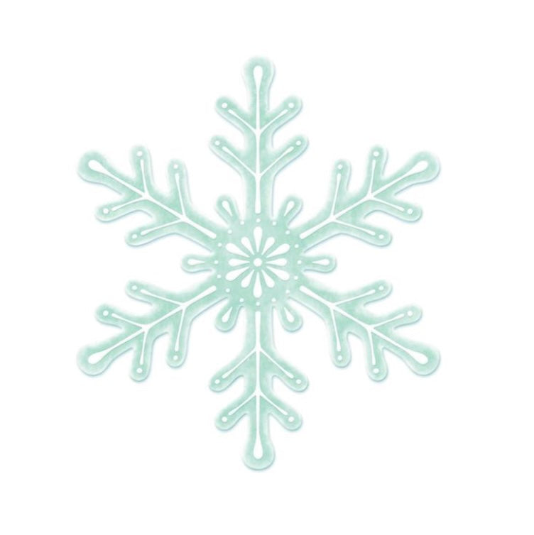 12"H x 10.5"L Metal/Embossed Snowflake