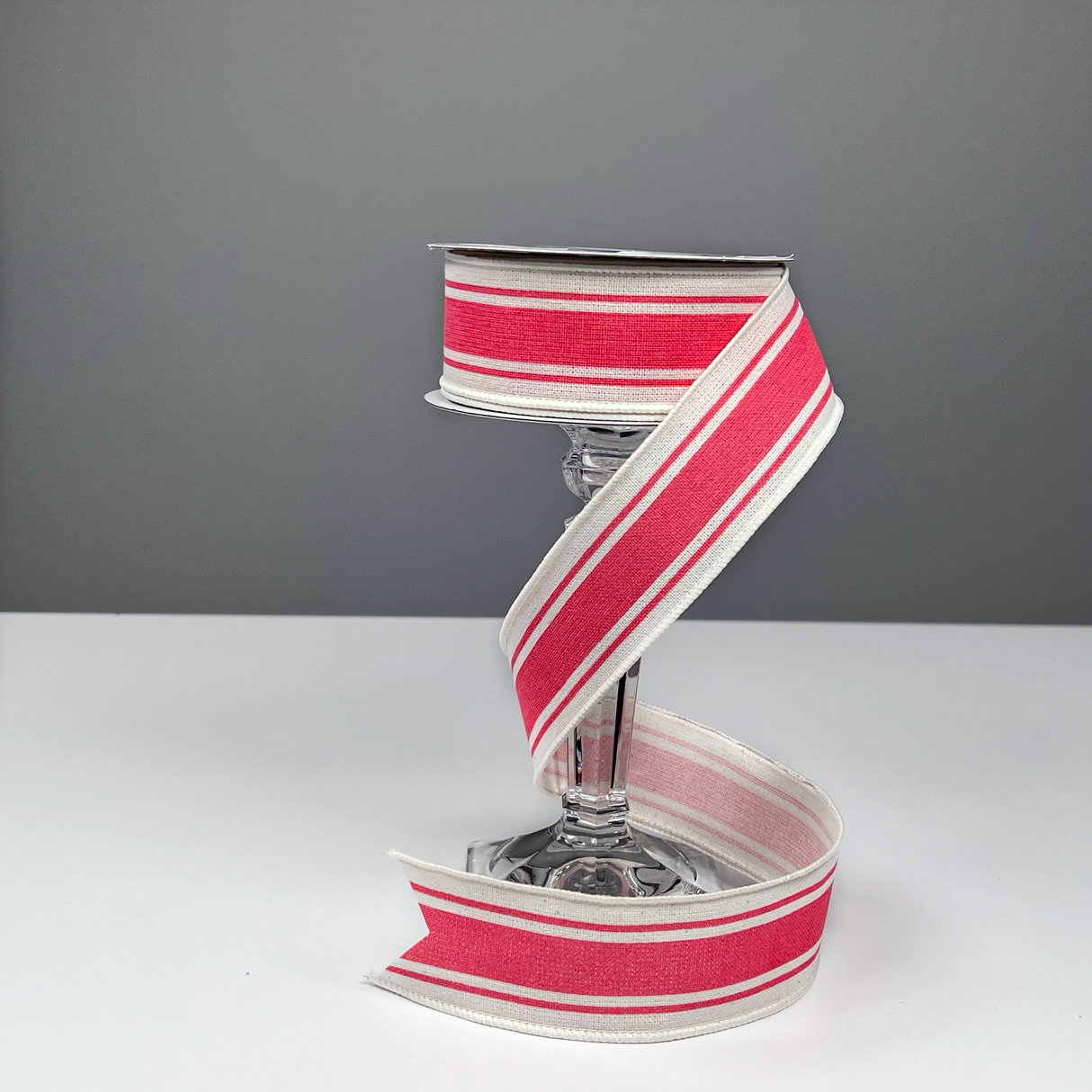 1.5"X10yd NSD Exclusive Pink Cotton Farmhouse Stripe