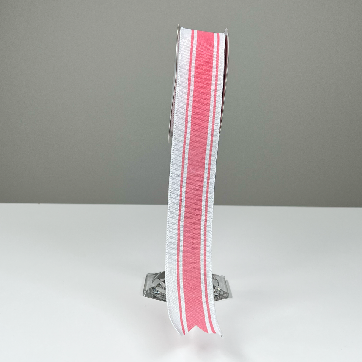 1.5"X10yd NSD Exclusive Pink and White Farmhouse Stripe