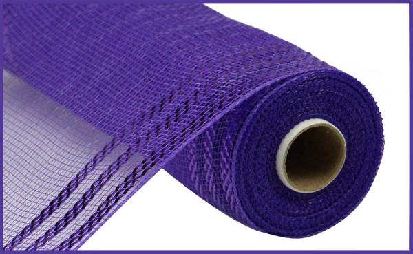 10" x 10yd Border Stripe Metallic Mesh