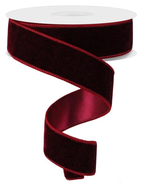 1.5" x 10yd Deluxe Velvet/Satin Backing