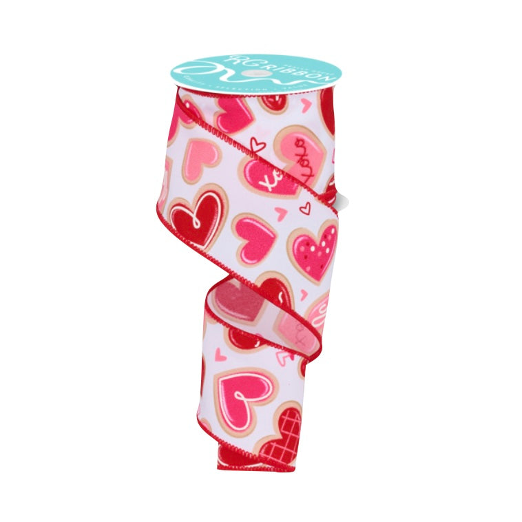 2.5" x 10yd Valentine Cookies