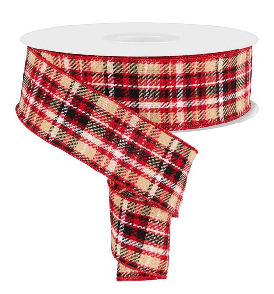 2.5" x 50yd Woven Plaid