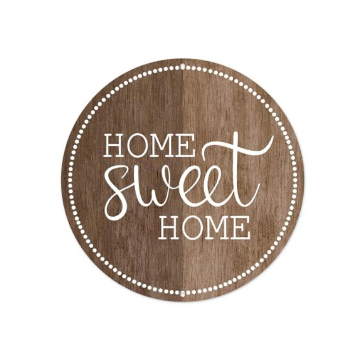 8"Dia Metal Home Sweet Home Sign