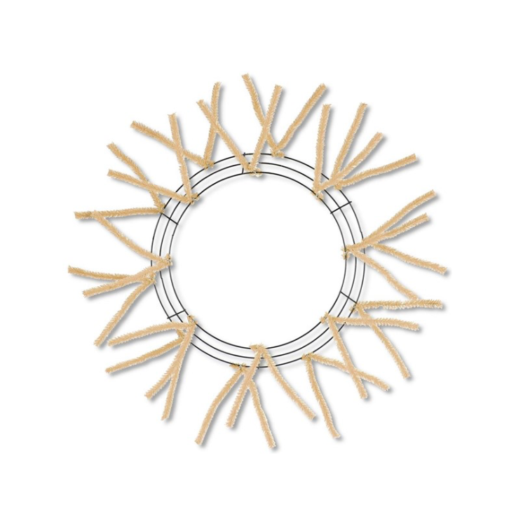 15"Wire,25"Oad-Pencil Work Beige Burlap