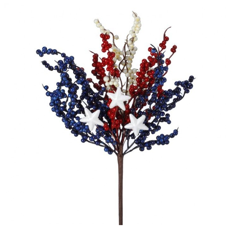 16" Patriotic Berry Pick W/ Stars