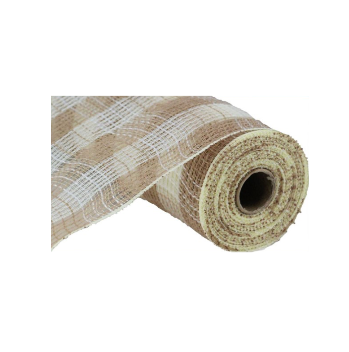 10.25" x 10yd Faux Jute/Pp Small Check