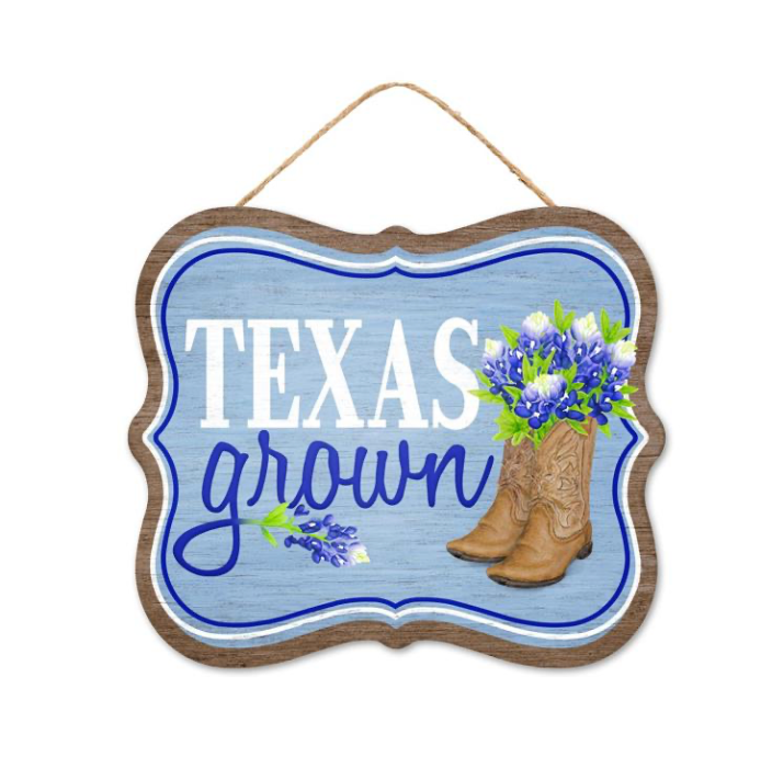10.5"L x 9"H Texas Grown Sign
