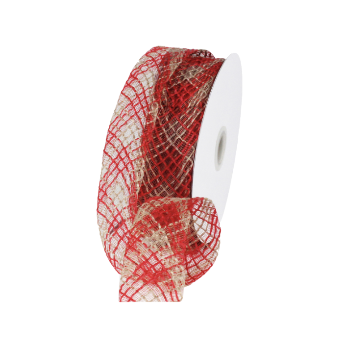 1.5"X20Yd Flex Jute Ribbon Non-Wired