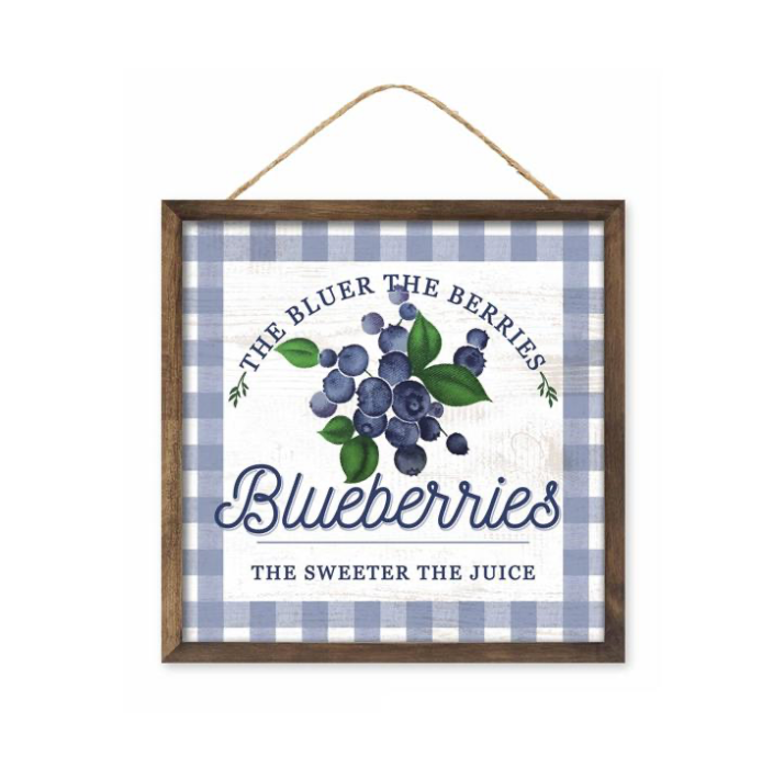 10"SQ Blueberry Sign