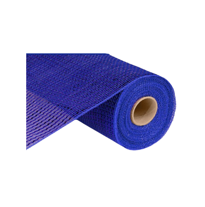 10"X10yd Deluxe Wide Foil Mesh (Royal Blue W/Blue Foil)