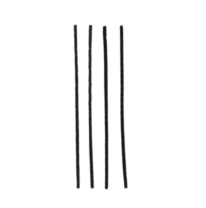 12"L X 6Mm Black Chenille Stems (Pipe Cleaners)