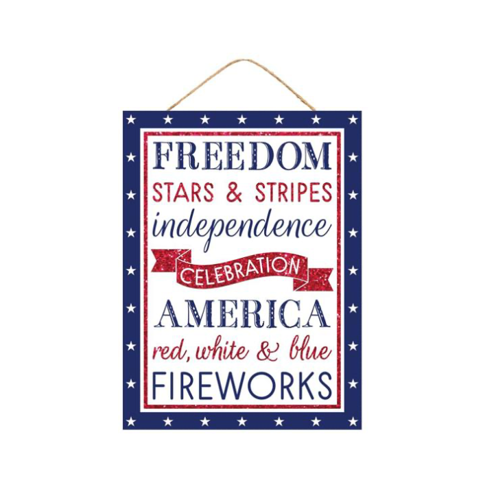 15.75"H X 11.75"L Freedom America Sign