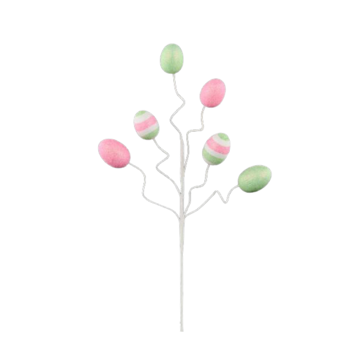 19"L Glitter Easter Egg Spray