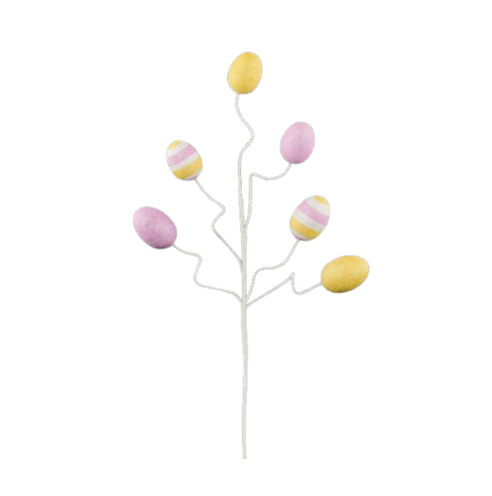 19"L Glitter Easter Egg Spray