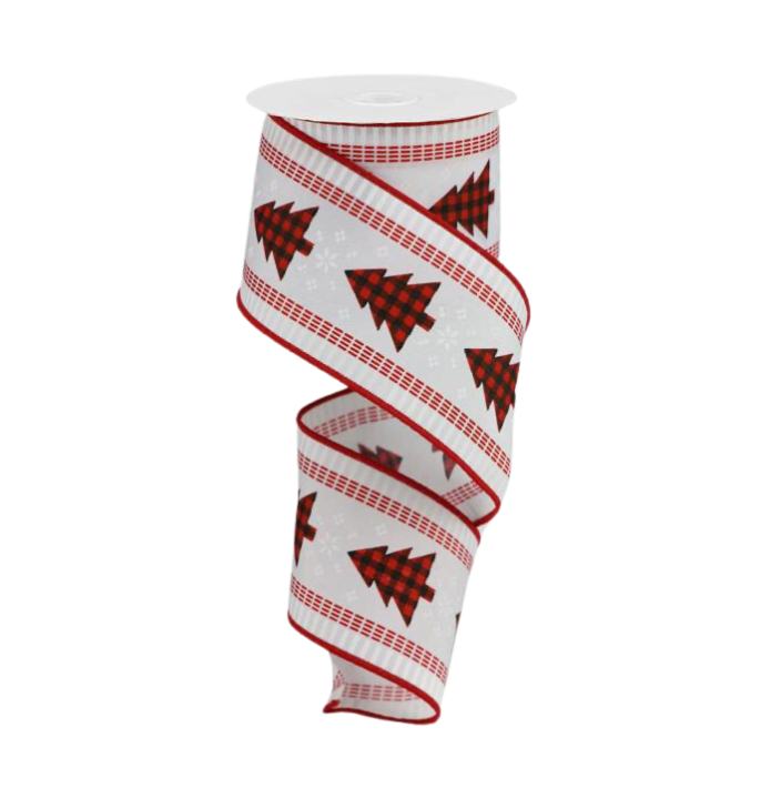 2.5" X 10Yd Christmas Tree/Check/Stripe