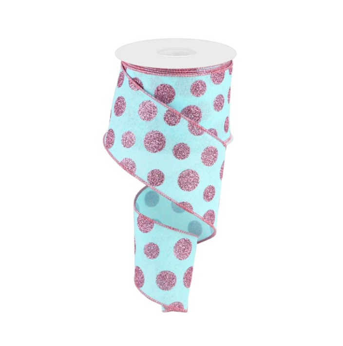 2.5" X 10Yd Glitter Polka Dots