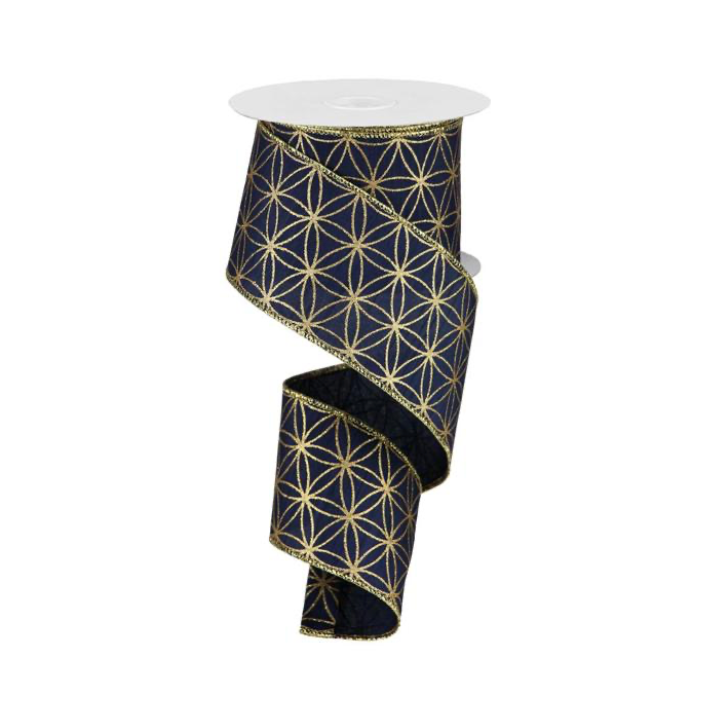 2.5" X 10Yd Seamless Stars On Faux Dupioni