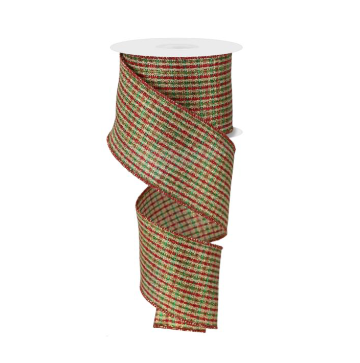 2.5" X 10Yd Woven Metallic Stripes