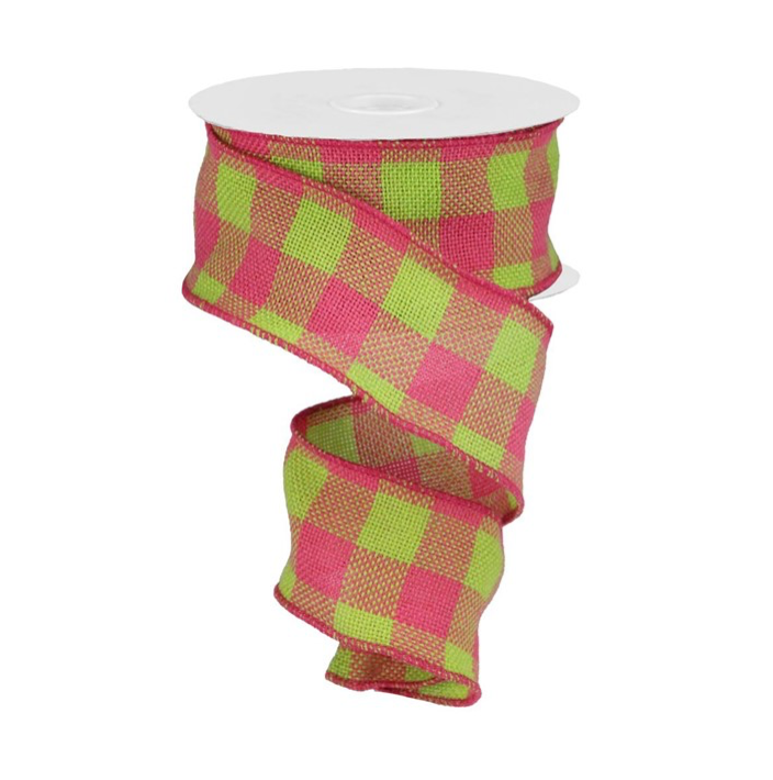 2.5" X 25Yd Faux Burlap Check