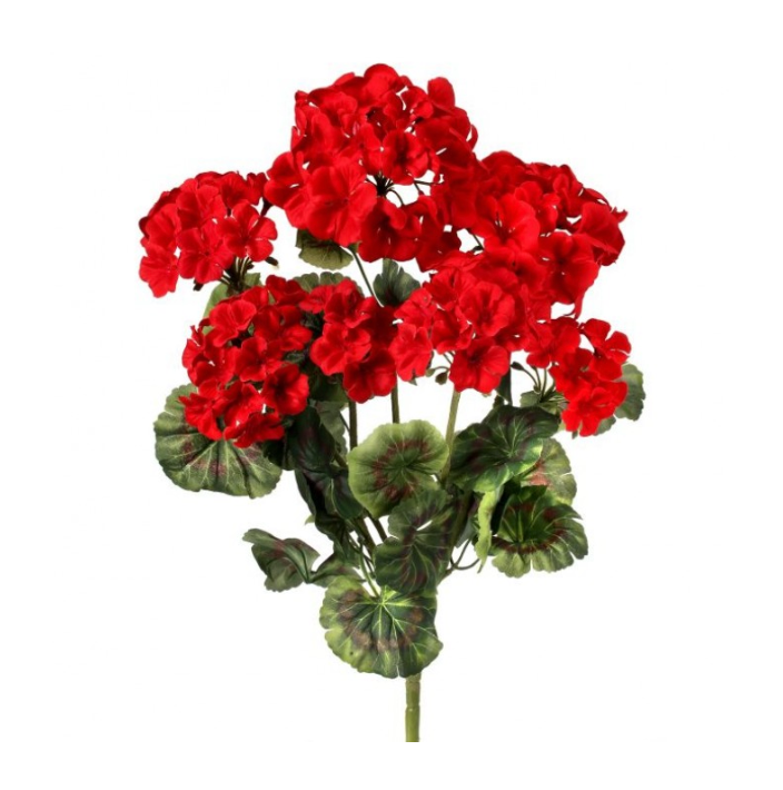 20" Geranium Bush X 7 (Red)